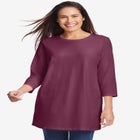 Perfect Three-Quarter Sleeve Crewneck Tunic image number 0