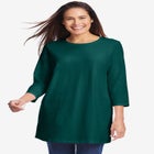 Perfect Three-Quarter Sleeve Crewneck Tunic image number 0