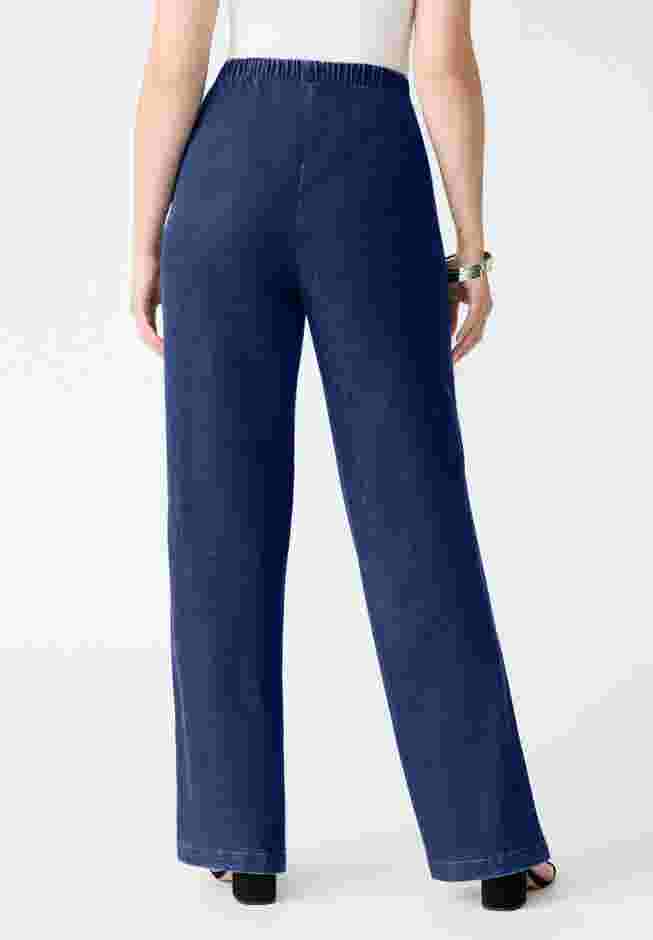 Plus Size Comfort Stretch Wide Leg Jean image number 1