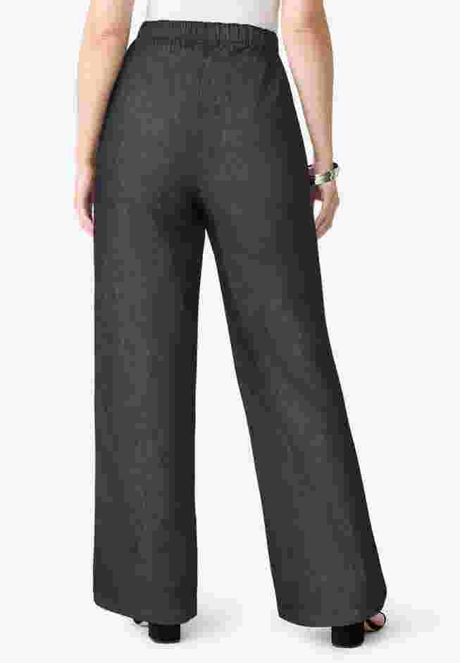 Plus Size Comfort Stretch Wide Leg Jean image number 1