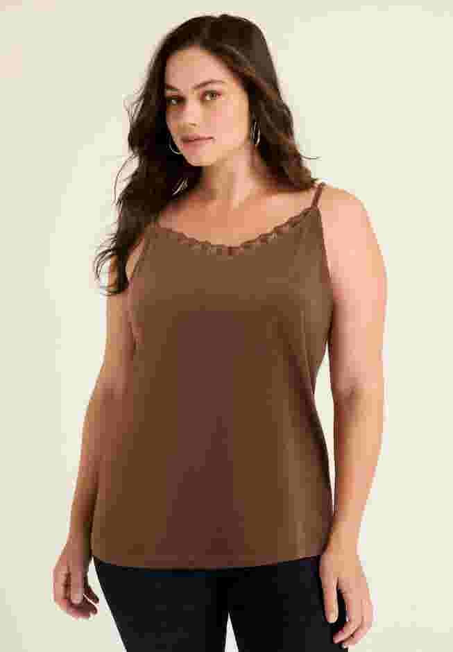 Lace-Trim Bra Cami image number 0