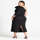  Popcorn Ruffle Column Dress image number null