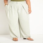 Pleated Linen Taper Leg Trouser image number null