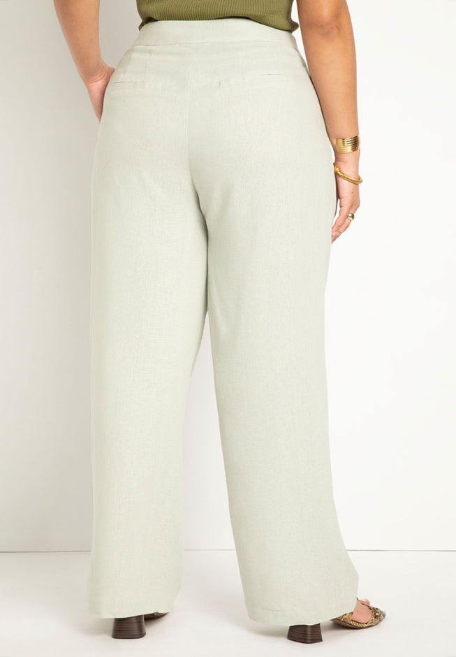 Pleated Linen Taper Leg Trouser image number 2