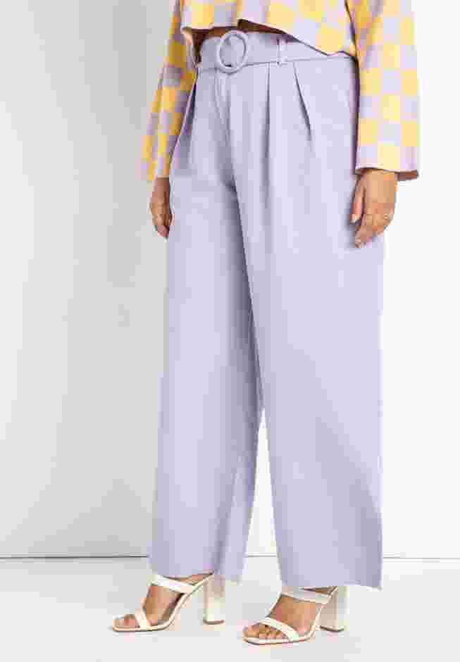 Belted Trouser With Side Slit image number 1