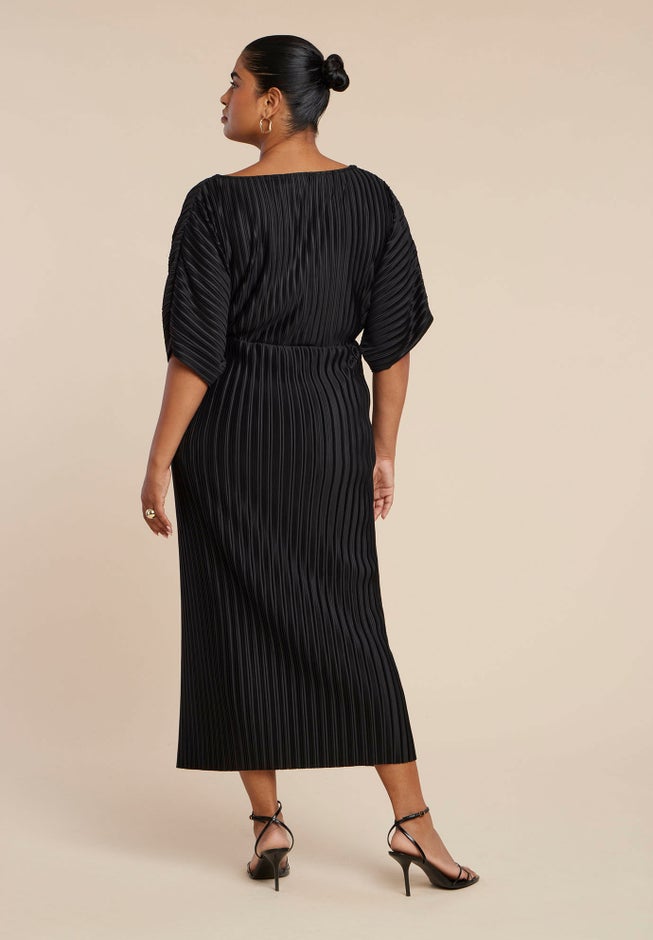 Draped Plisse Dress image number 2