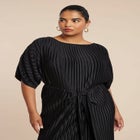 Draped Plisse Dress image number null