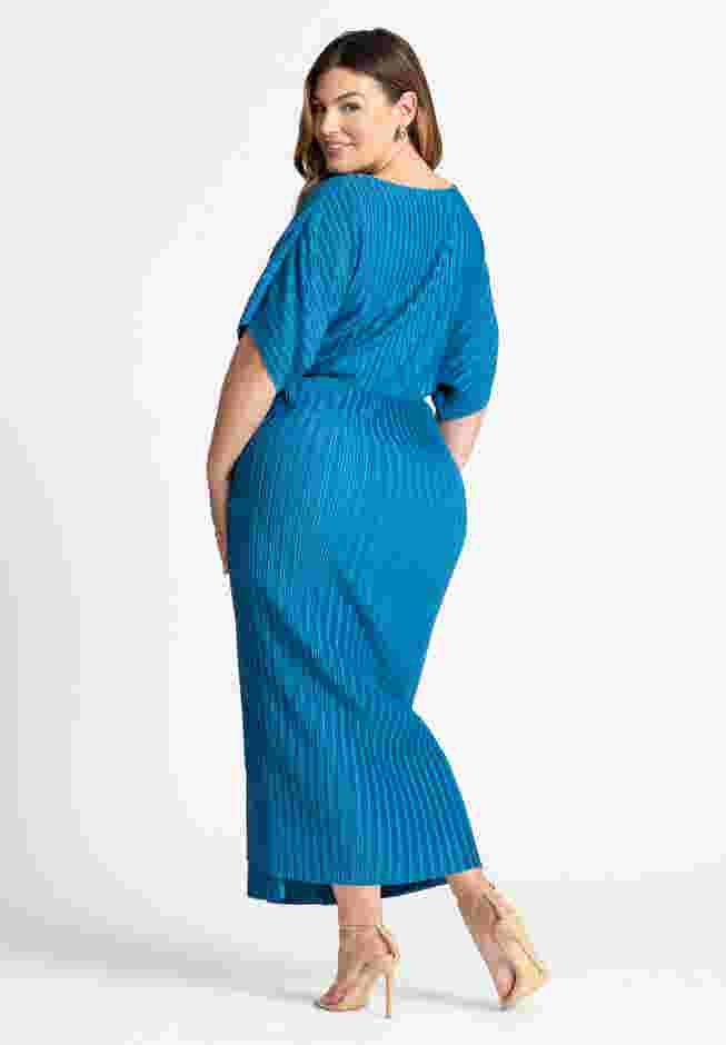 Draped Plisse Dress image number 1