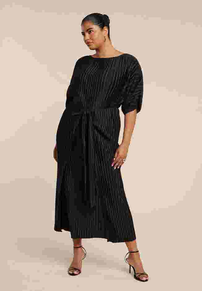Draped Plisse Dress image number 0