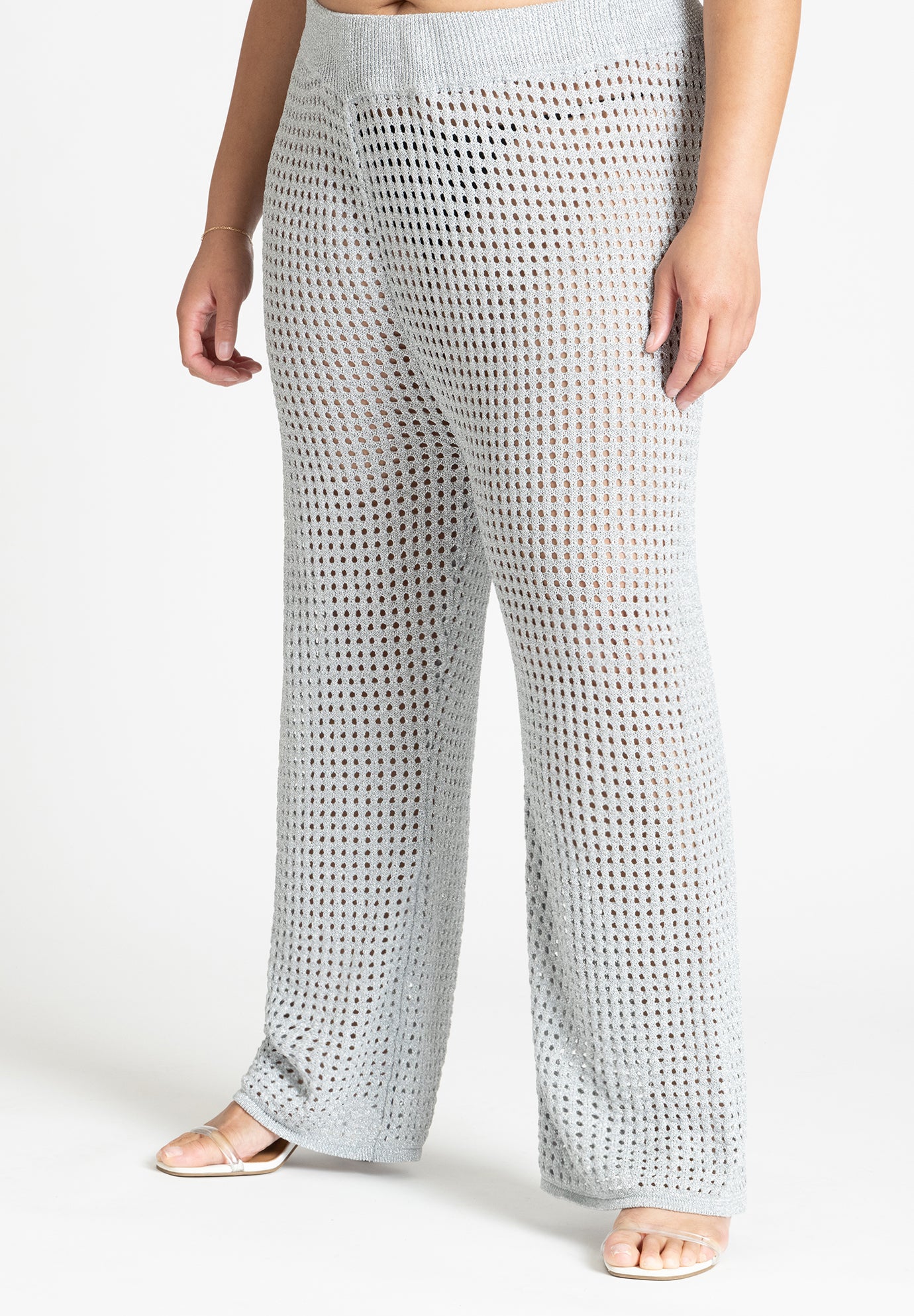 Metallic Crochet Pant image number 2