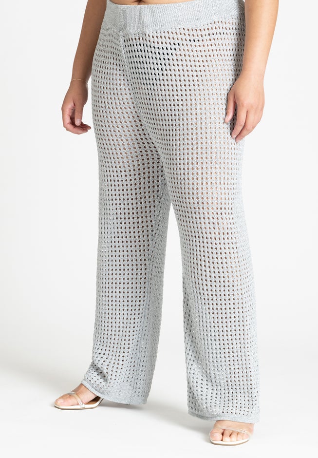 Metallic Crochet Pant image number 2