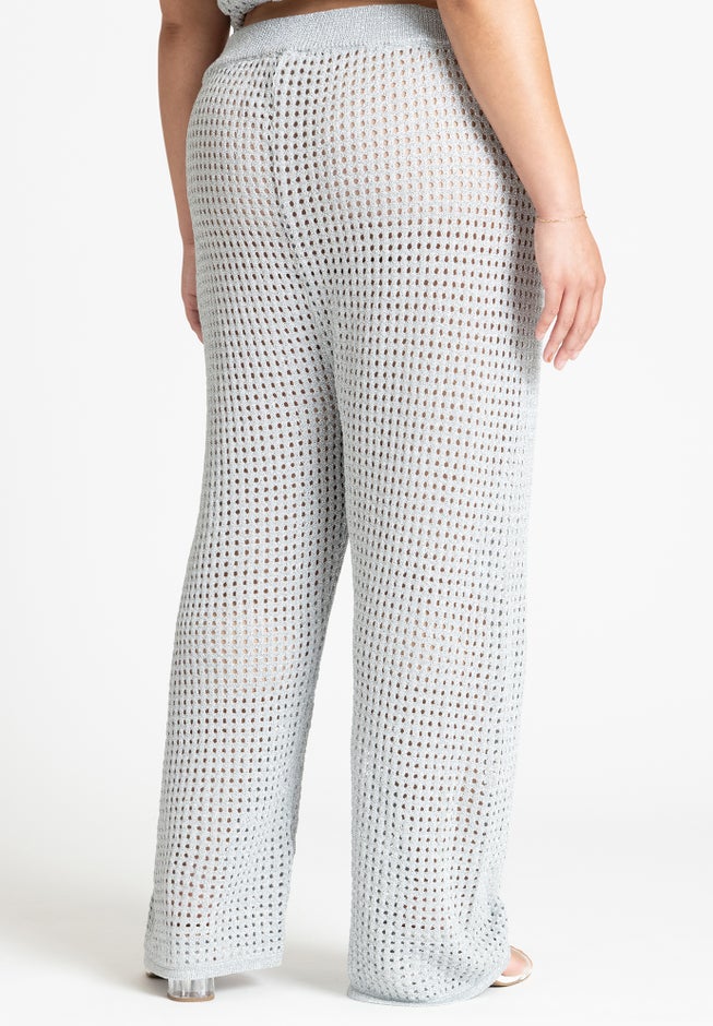 Metallic Crochet Pant image number 3