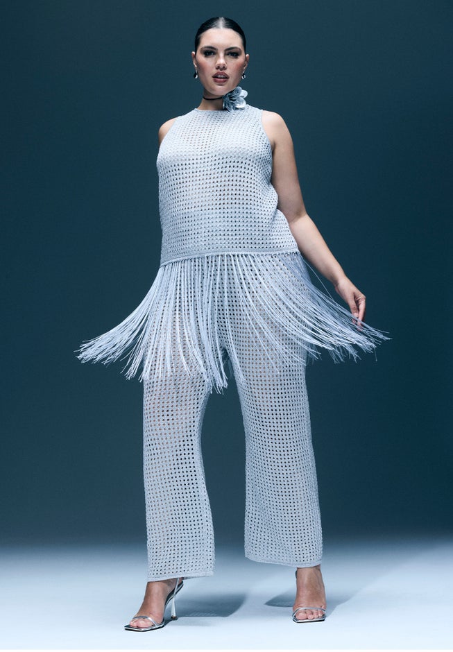 Metallic Crochet Pant image number 0