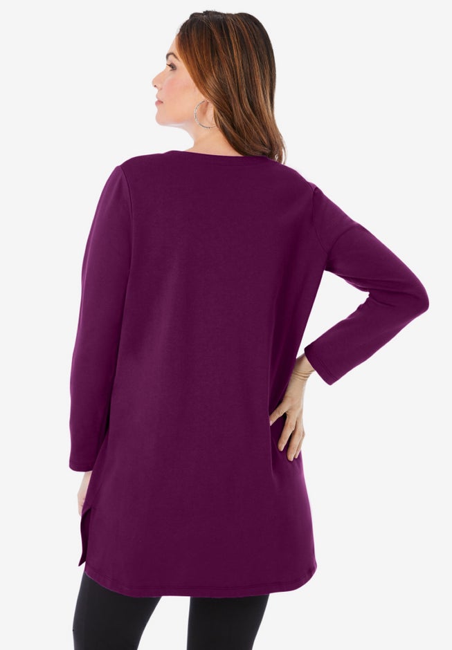 Crisscross Sweatshirt Tunic image number 1