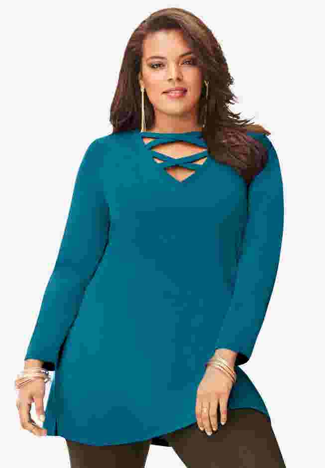 Crisscross Sweatshirt Tunic image number 0