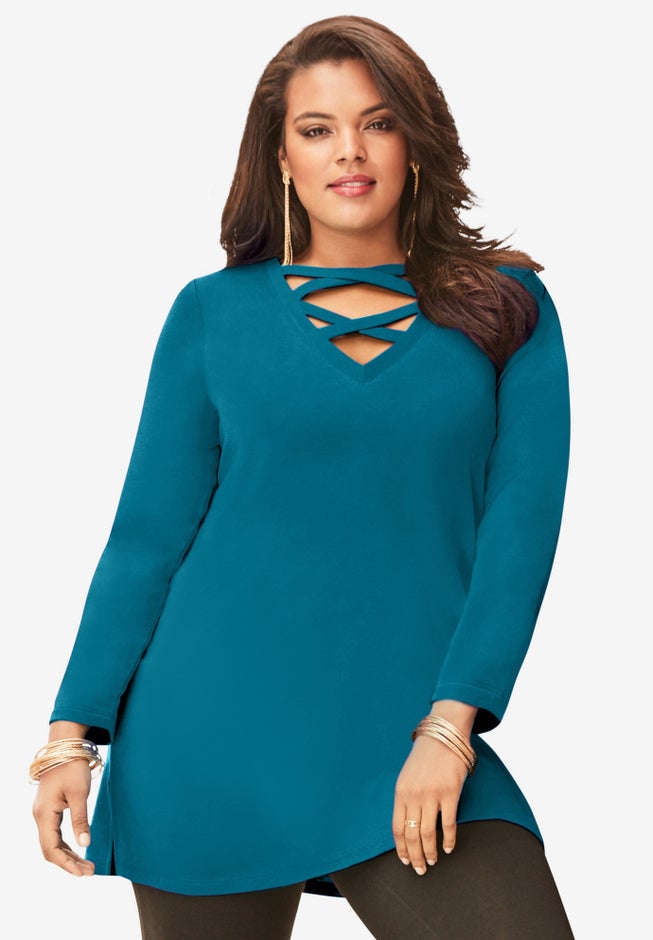 Crisscross Sweatshirt Tunic image number 0