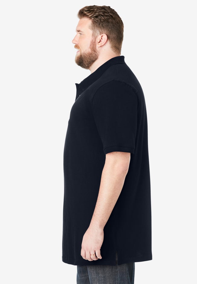 Longer-Length Shrink-Less™ Cotton Polo Shirt image number 3