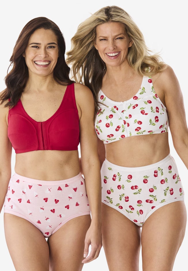 Cotton Back-Close Wireless Bra image number 5