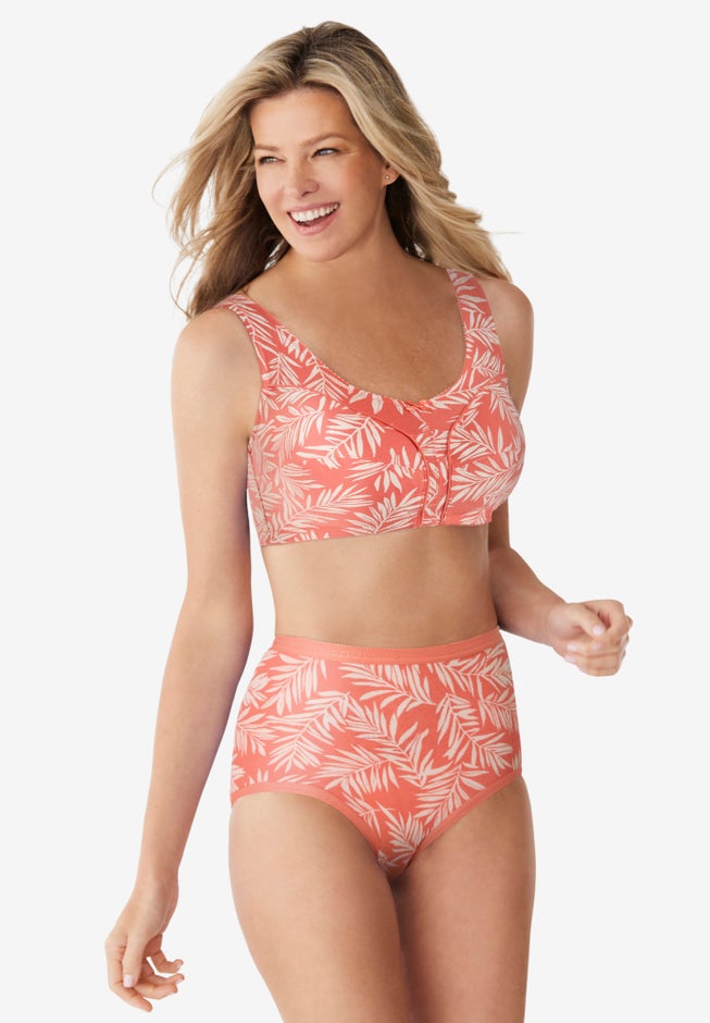 Cotton Back-Close Wireless Bra image number 9