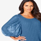 Lace Sleeve Sweater image number null