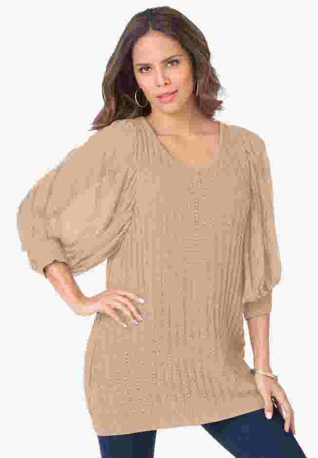 Lace Sleeve Sweater image number 0
