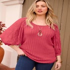 Lace Sleeve Sweater image number 0