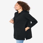 Longer-Length Hoodie Sweatshirt. image number 2