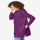 Longer-Length Hoodie Sweatshirt. image number null