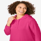 Longer-Length Hoodie Sweatshirt. image number null