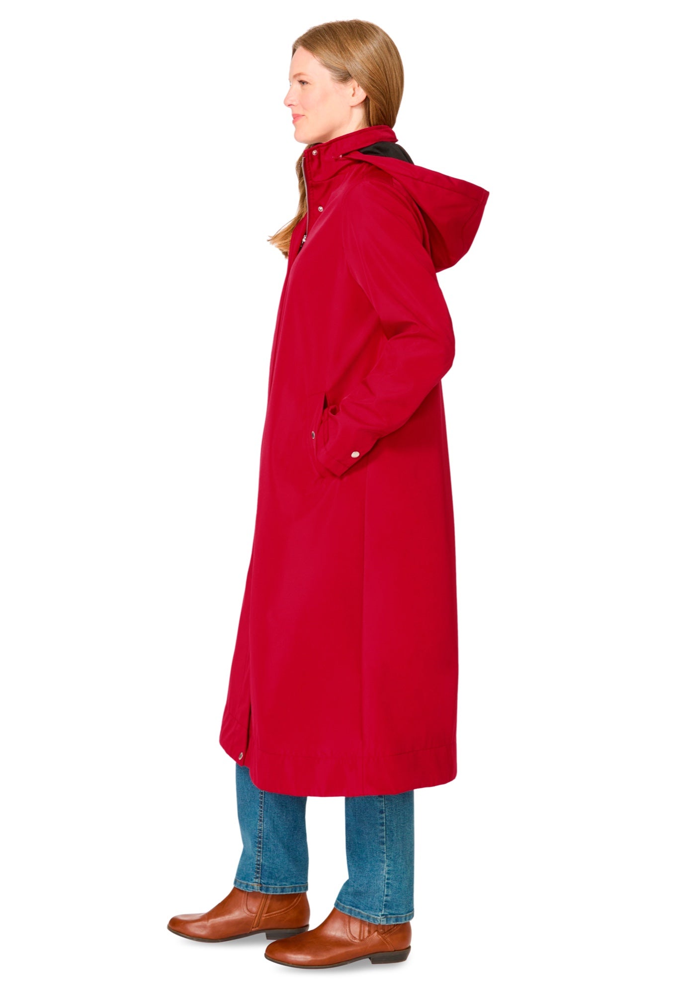 Long A-line Raincoat image number 2