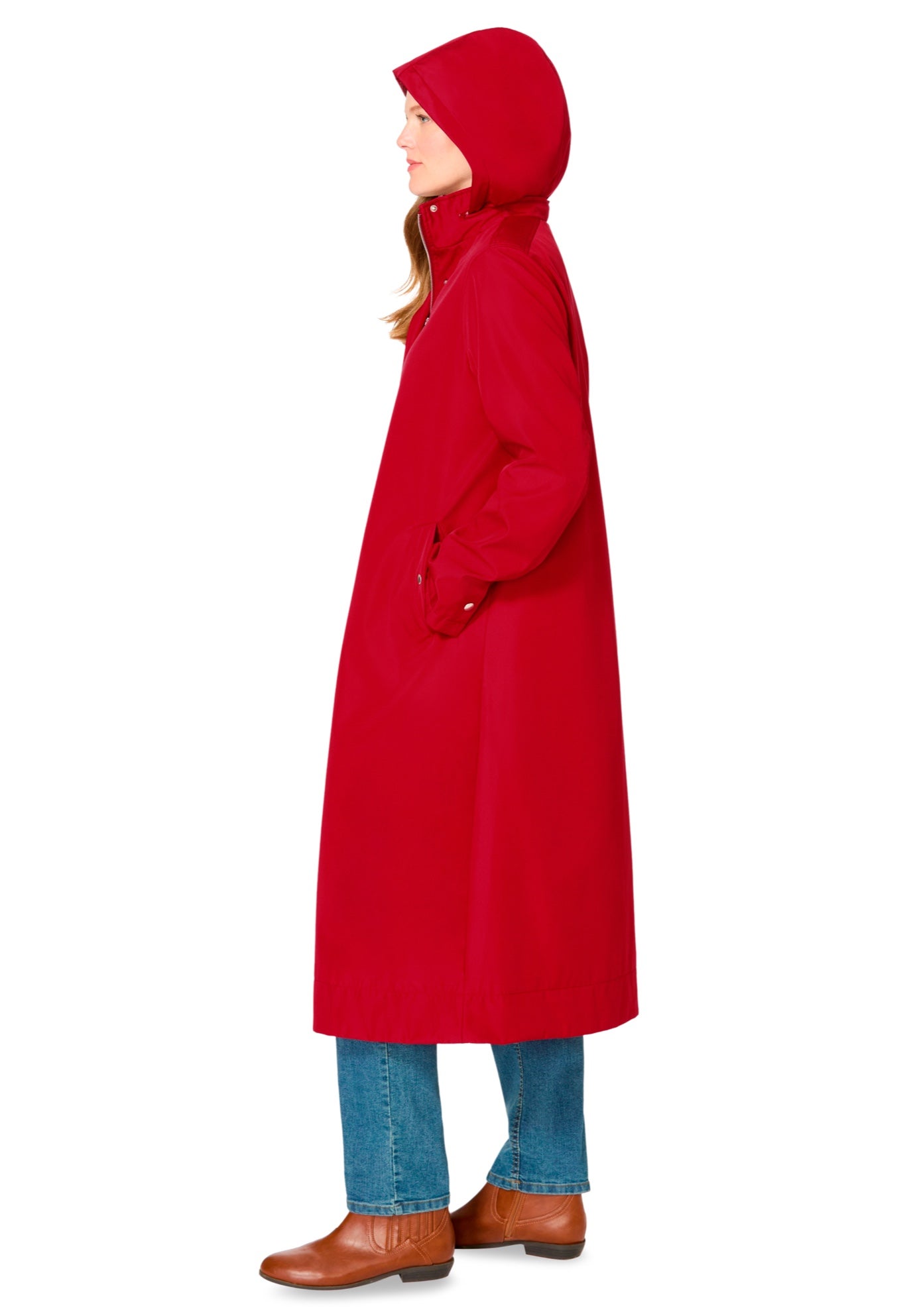 Long A-line Raincoat image number 3