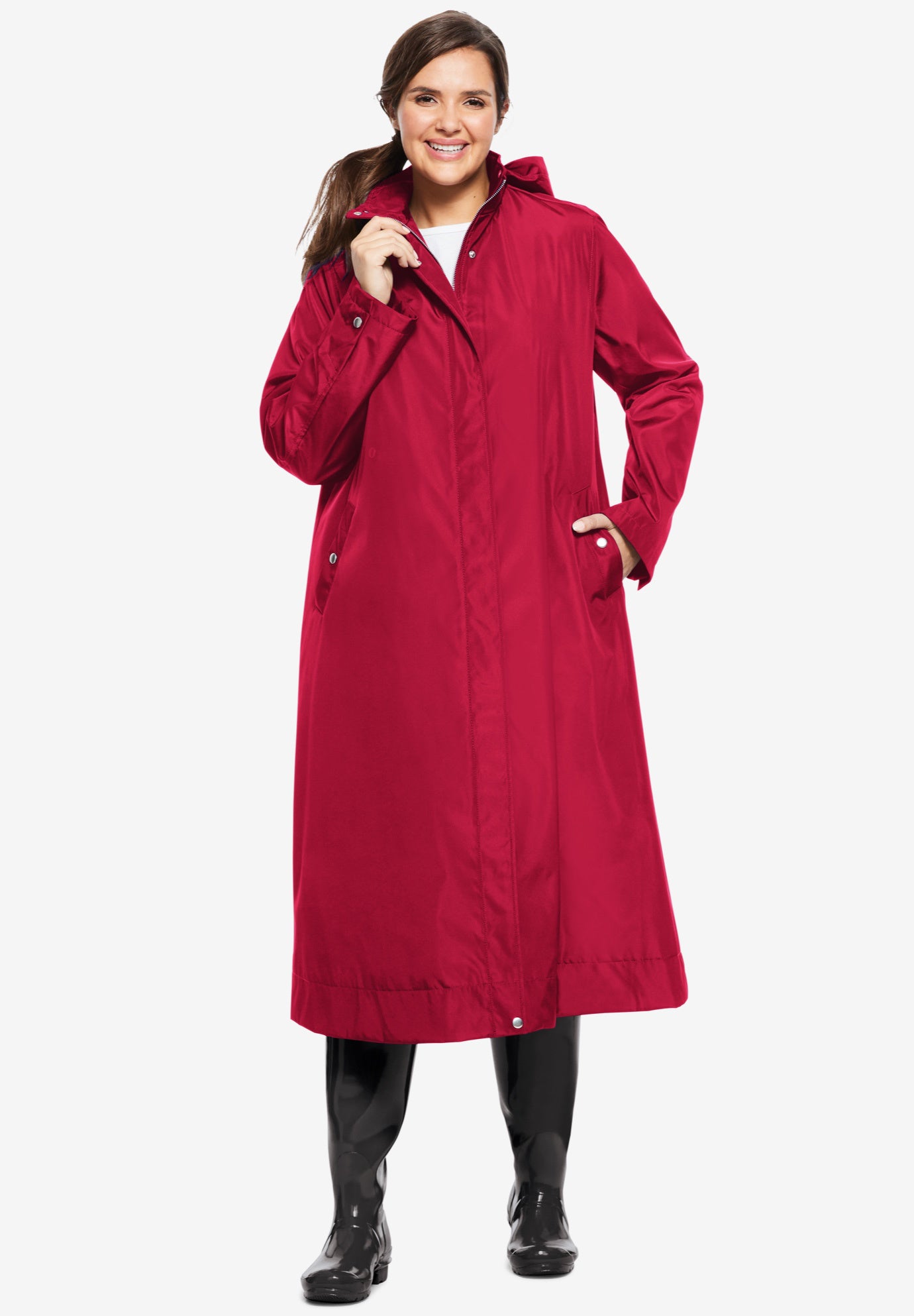 Long A-line Raincoat image number 0