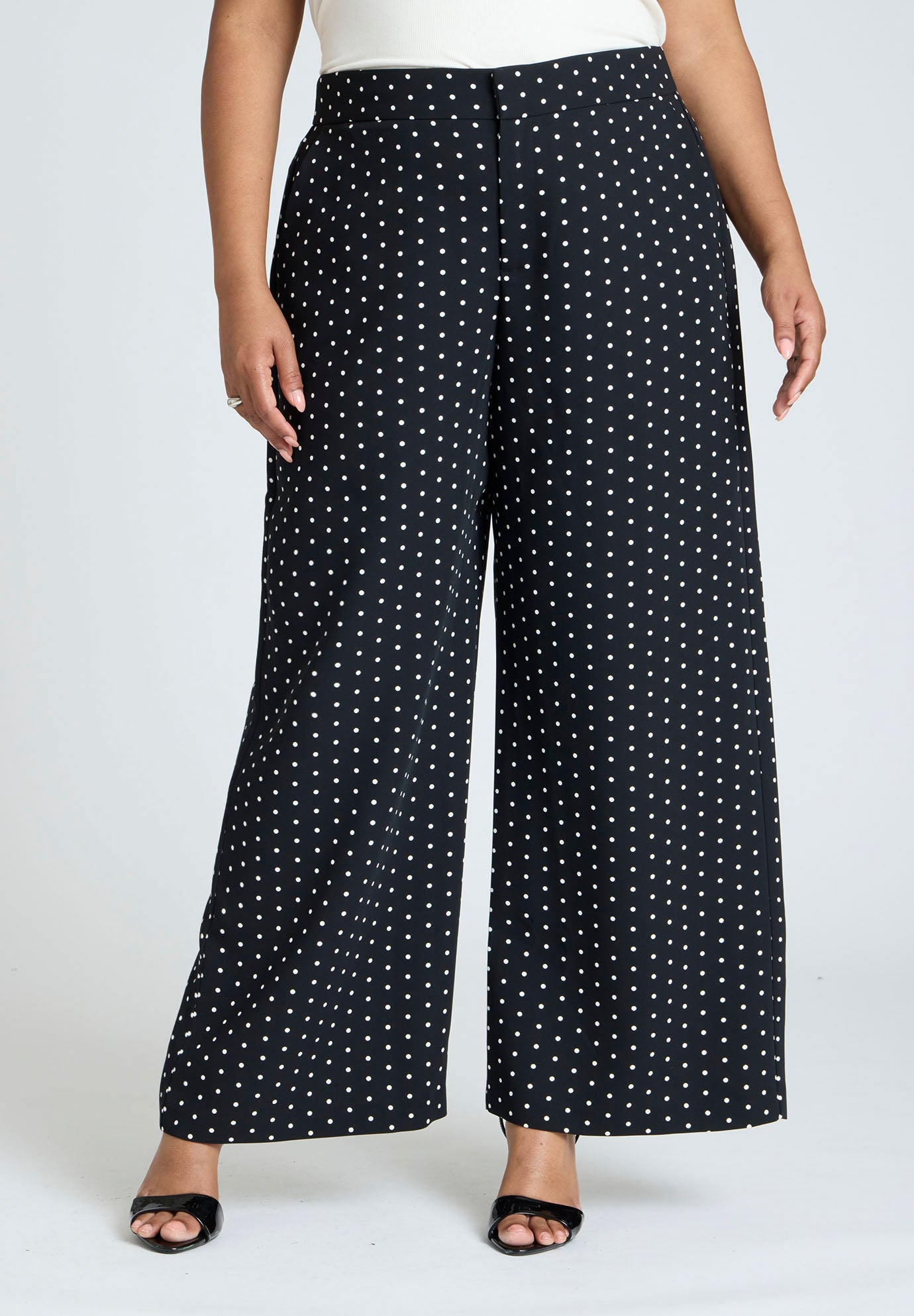 Printed Crepe Wide Leg Pant image number 1
