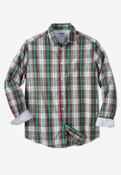Long Sleeve Wrinkle-Free Plaid Shirt