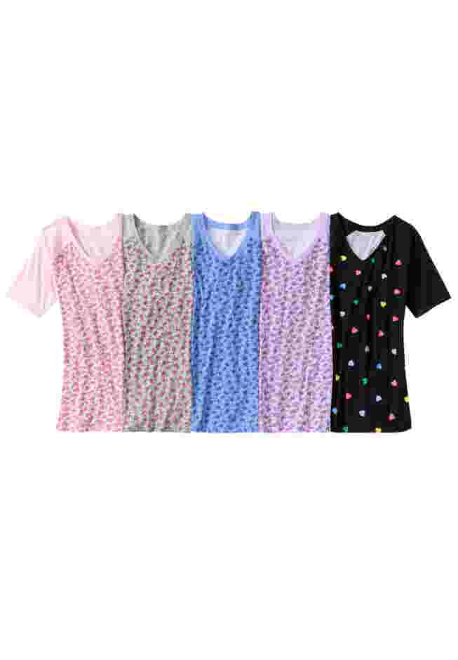 Elbow Sleeve V-Neck Baseball Tee image number 4