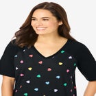 Elbow Sleeve V-Neck Baseball Tee image number 4