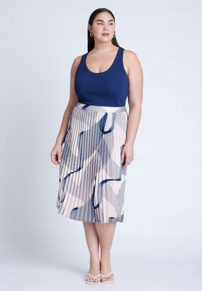 Pleated Midi Skirt image number 1