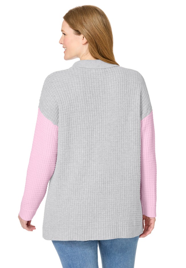 Waffle Polo Sweater image number 1