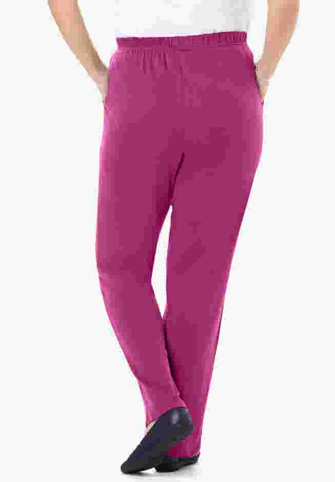 Womens Plus-Size 7-Day Knit Straight-Leg Pull-On Pants image number 1