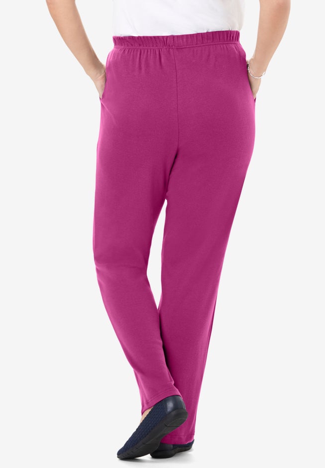 7-Day Knit Straight-Leg Pull-On Pants image number 1
