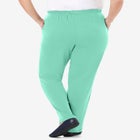 7-Day Straight-Leg Elastic-Waist Stretchy Knit Pant image number null