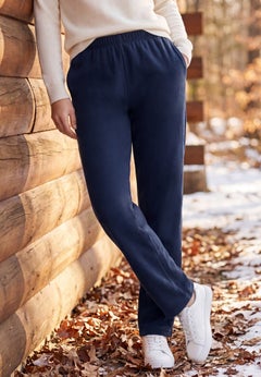 7-Day Straight-Leg Elastic-Waist Stretchy Knit Pant