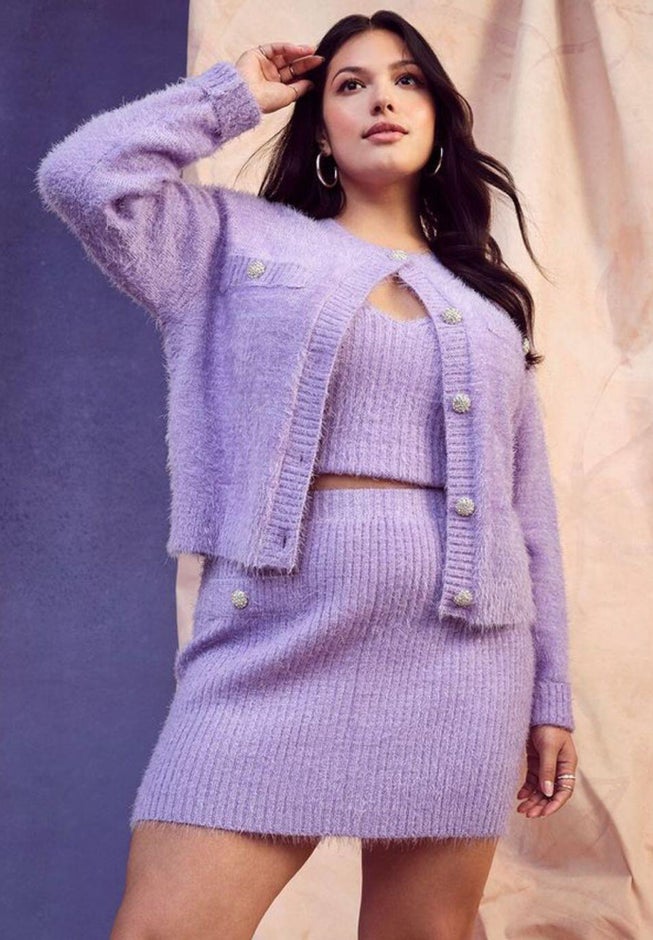 Sweater Mini Skirt with Pockets image number 3