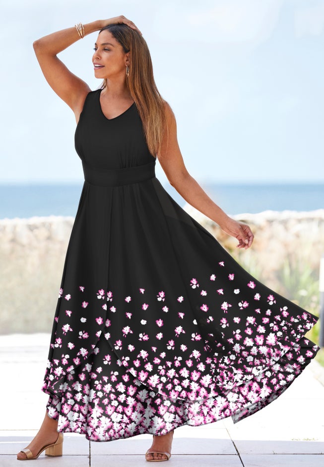 Georgette Flyaway Maxi Dress image number 0