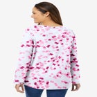 Perfect Printed Long-Sleeve V-Neck Tee image number null