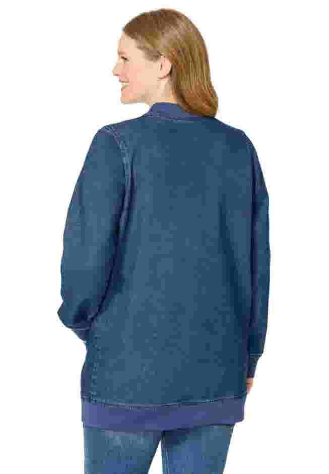 Denim Baseball Jacket image number 1
