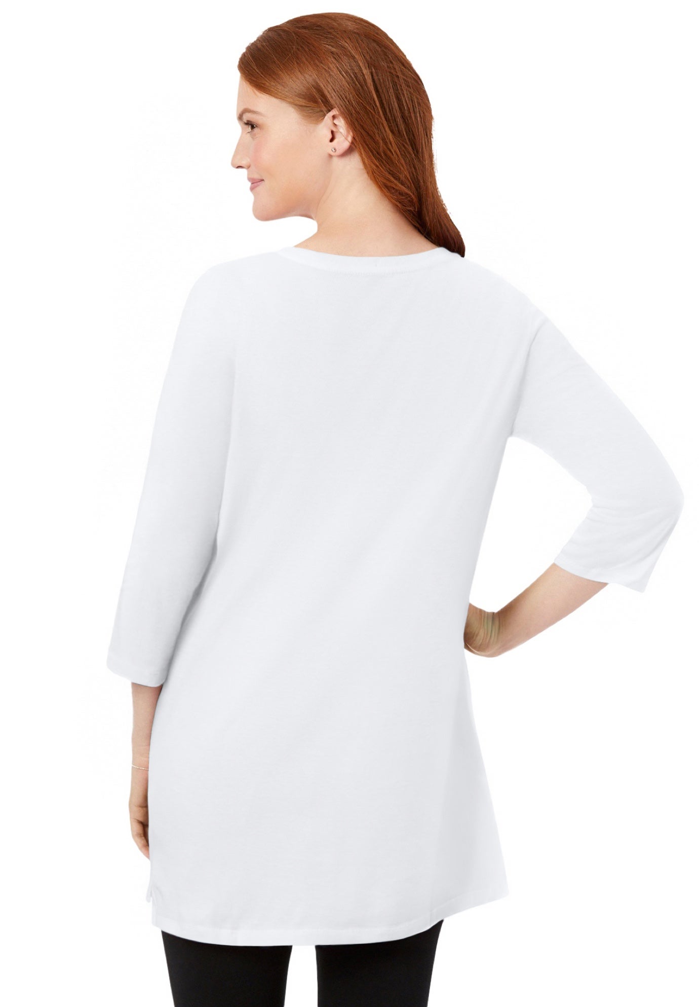 Perfect Three-Quarter-Sleeve Scoopneck Tunic image number 1