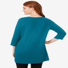 Perfect Three-Quarter-Sleeve Scoopneck Tunic image number 1