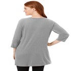Perfect Three-Quarter-Sleeve Scoopneck Tunic image number null
