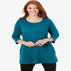 Perfect Three-Quarter-Sleeve Scoopneck Tunic image number 0